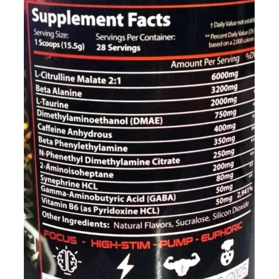 U.S. Gen Force Helios Preworkout Xtreme Performance Nutrition