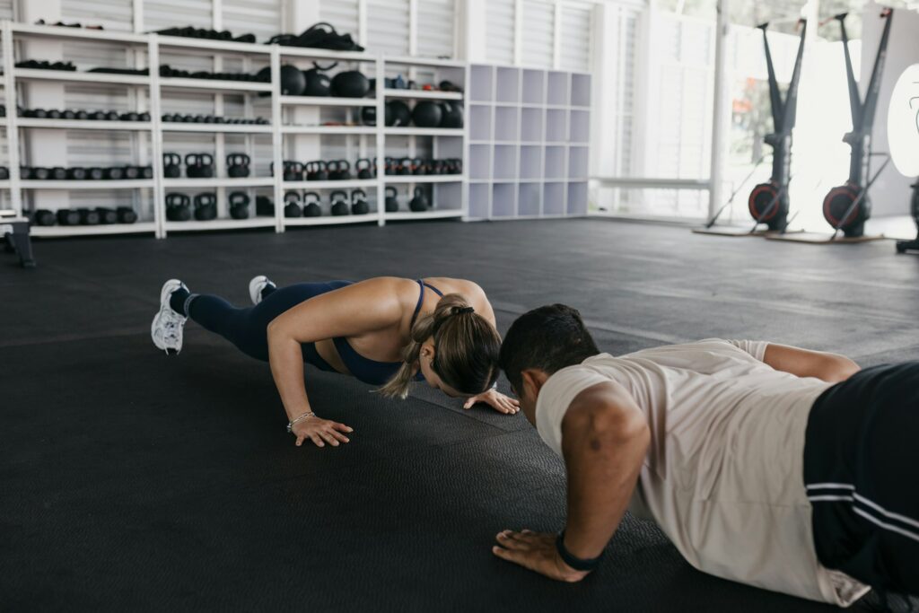 couple working out