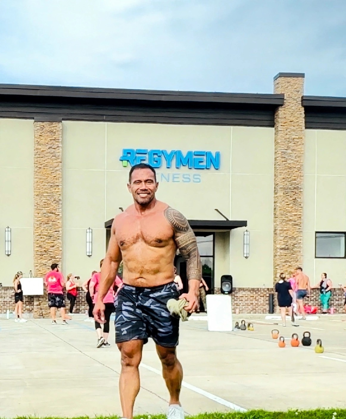 Laie Wong before dialing in, at a Regymen outdoor workout