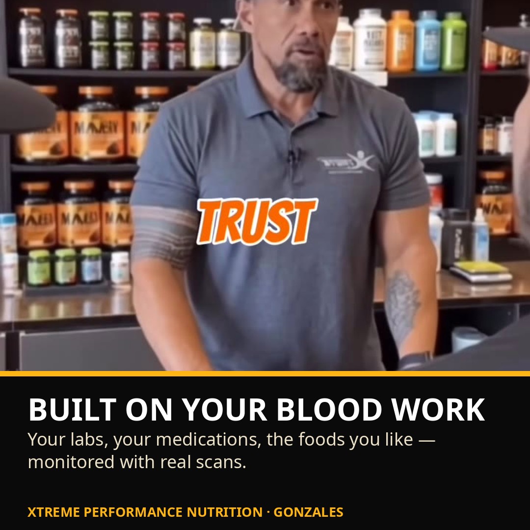 Personalized nutrition built on your blood work at Xtreme Performance Nutrition